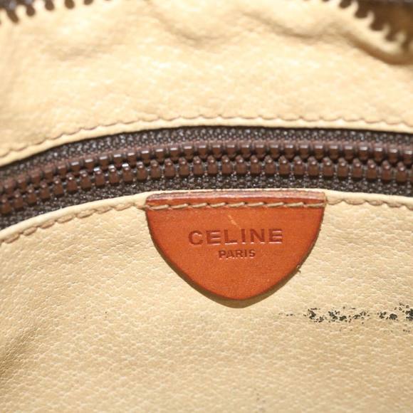 CELINE Macadam Canvas Clutch Bag PVC Leather Brown Auth ti1357 - Picture 15 of 16